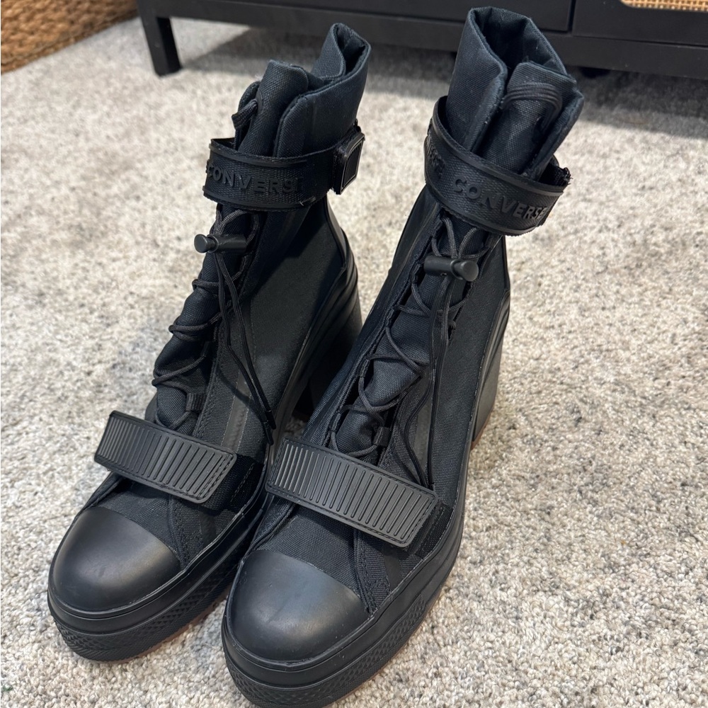 Converse Women's Black Lace-Up High-Tops